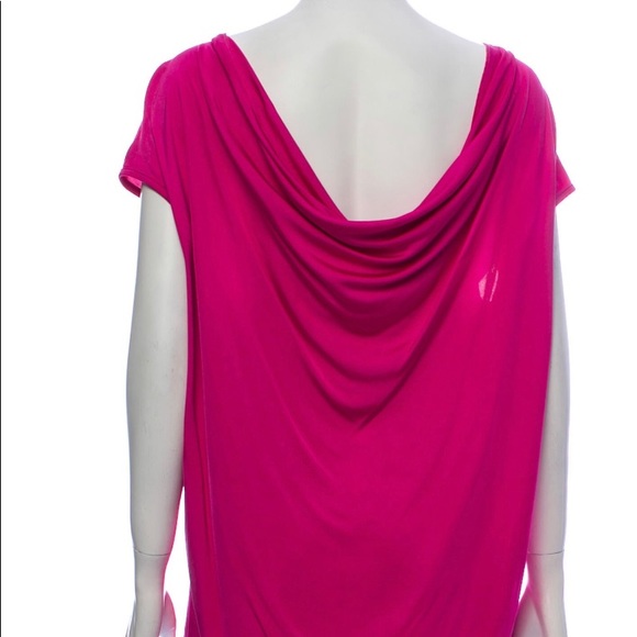 BALENCIAGA size 38 fuschia pink cowl drape blouse - Picture 3 of 10